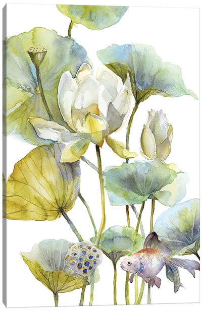 Lotus Canvas Art Print - Violetta Boyadzhieva