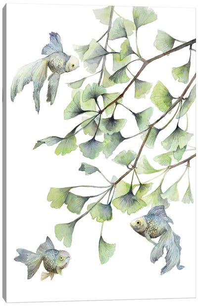 Minty Canvas Art Print - Ginkgo Tree Art
