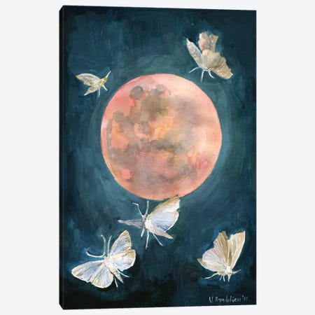 Red Moon Canvas Print #VBY43} by Violetta Boyadzhieva Art Print