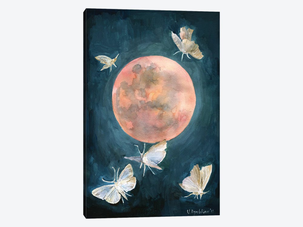 Red Moon by Violetta Boyadzhieva 1-piece Canvas Print