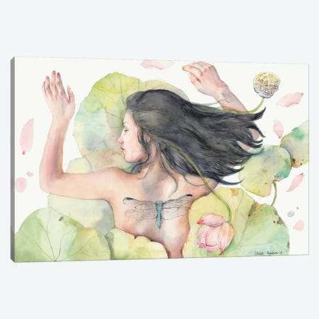 Sleeping Lotus Lila Canvas Print #VBY49} by Violetta Boyadzhieva Canvas Art Print