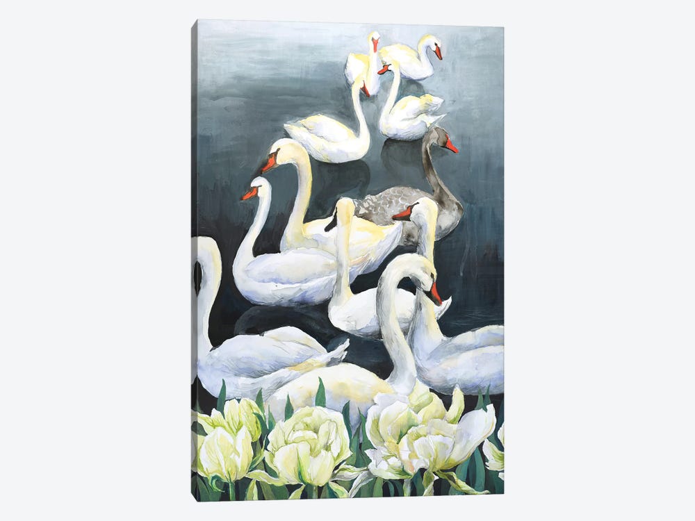 Swan Lake by Violetta Boyadzhieva 1-piece Canvas Artwork
