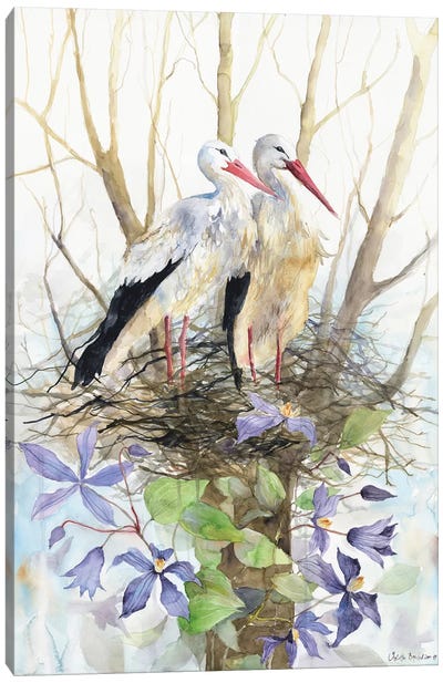 Violet Nest Canvas Art Print - Violetta Boyadzhieva