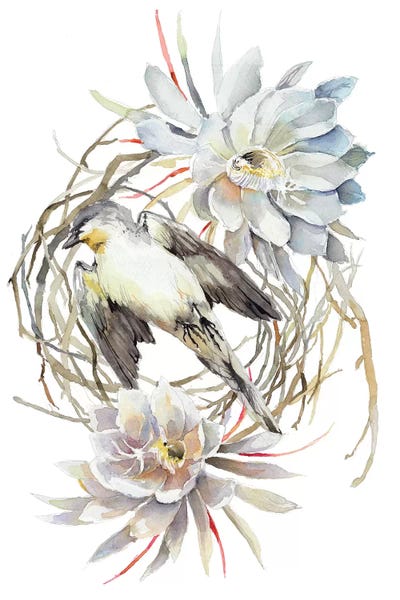 Bird Queen by Violetta Boyadzhieva framed canvas print