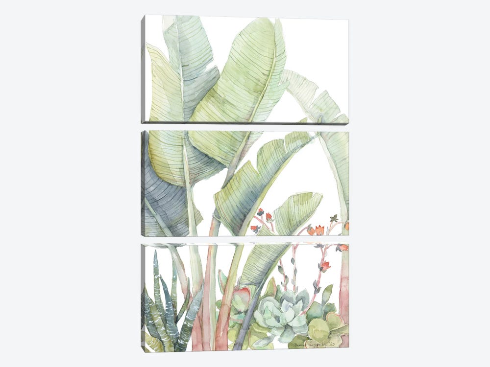 Tropical Plant Friends by Violetta Boyadzhieva 3-piece Canvas Art Print