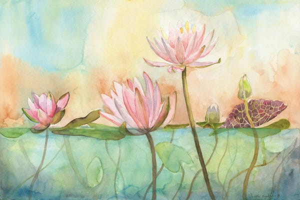 Watercolor Flowers: Underwater Family by Violetta Boyadzhieva