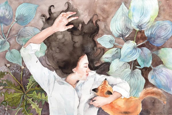 Sleeping & Napping: Winter Slumber, Sleeping With A Fox In The Forest by Violetta Boyadzhieva