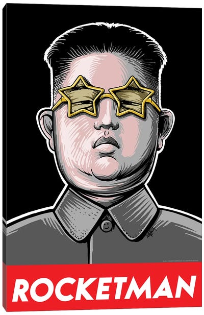 Rocketman Canvas Art Print - Kim Jong-un