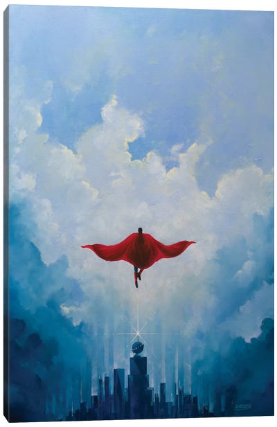 Savior Canvas Art Print - Superhero Art