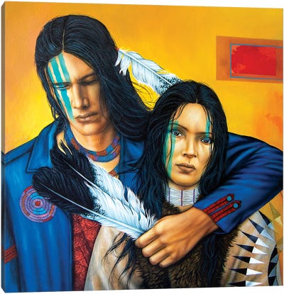 Stay Canvas Art Print - Native American Décor