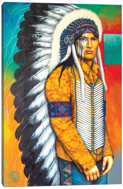 American Vision Canvas Art Print - Art by Native American & Indigenous Artists
