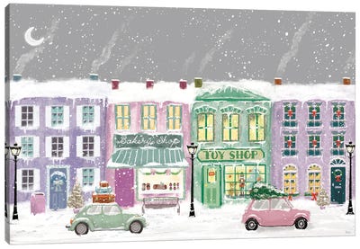 Hometown Holiday II Canvas Art Print - Snow Art
