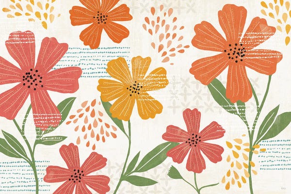 Veronique Charron: Mod Floral I by Veronique Charron