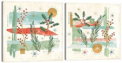 Holiday Flair Diptych Canvas Art Print - Veronique Charron