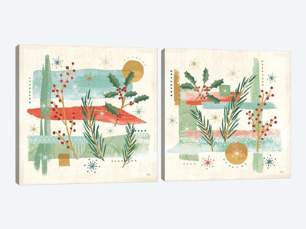 Holiday Flair Diptych by Veronique Charron 2-piece Canvas Art
