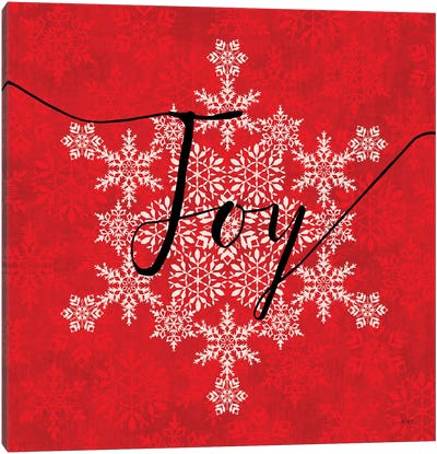 Holiday Charms IV Red Canvas Art Print - Veronique Charron