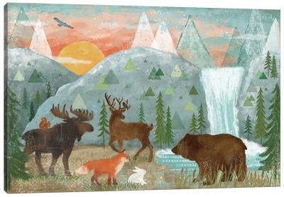Woodland Forest I Canvas Art Print - Kids Animal Art