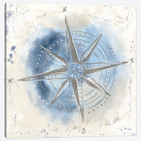 Explore the World II Blue Brown Canvas Print #VCH84} by Veronique Charron Canvas Art