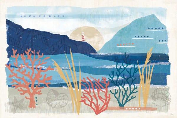 Coral: Coastal View I by Veronique Charron