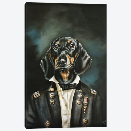 Distinguished Dachshund Canvas Print #VCO8} by Victoria Coleman Canvas Artwork