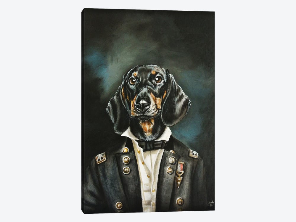 Distinguished Dachshund by Victoria Coleman 1-piece Canvas Wall Art
