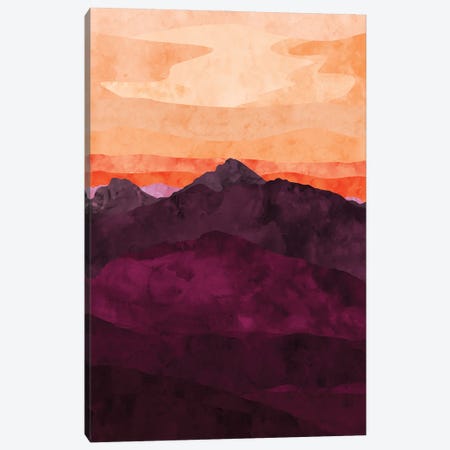 Purple Mountain at Sunset Canvas Print #VCR10} by Van Credi Canvas Art