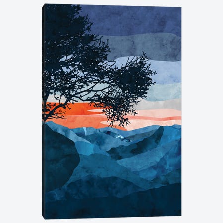 Twilight Mountains Canvas Print #VCR13} by Van Credi Canvas Art