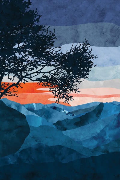 Mountain Sunrises & Sunsets: Twilight Mountains by Van Credi