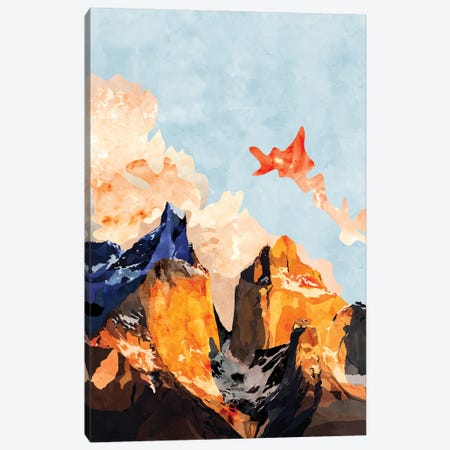 Clouded Mountains Canvas Print #VCR15} by Van Credi Art Print