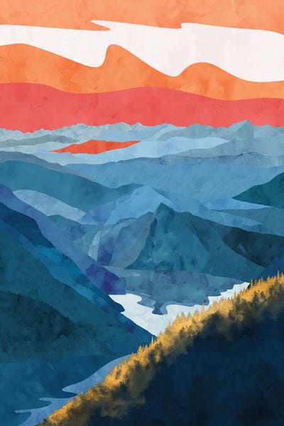 Mountain Sunrises & Sunsets: Hint of a Golden Forest by Van Credi