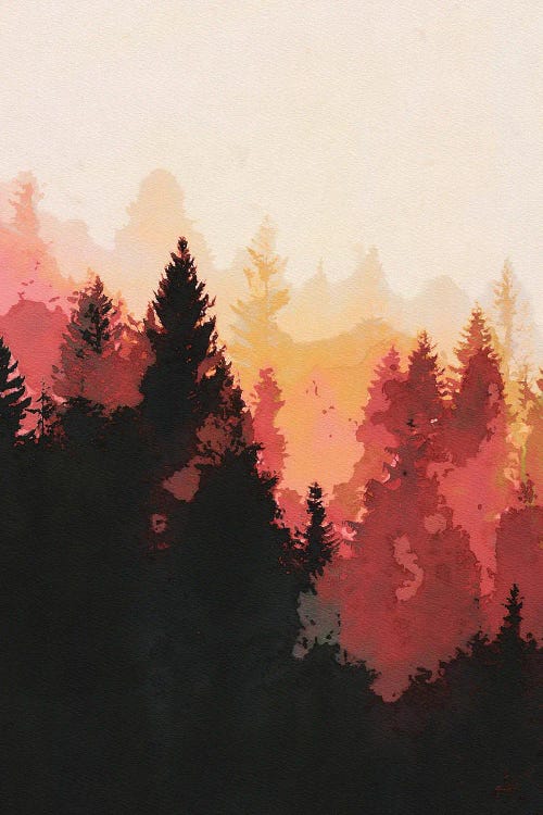 Red Forest Landscape