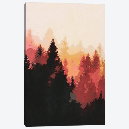 Red Forest Landscape Canvas Print #VCR17} by Van Credi Canvas Print