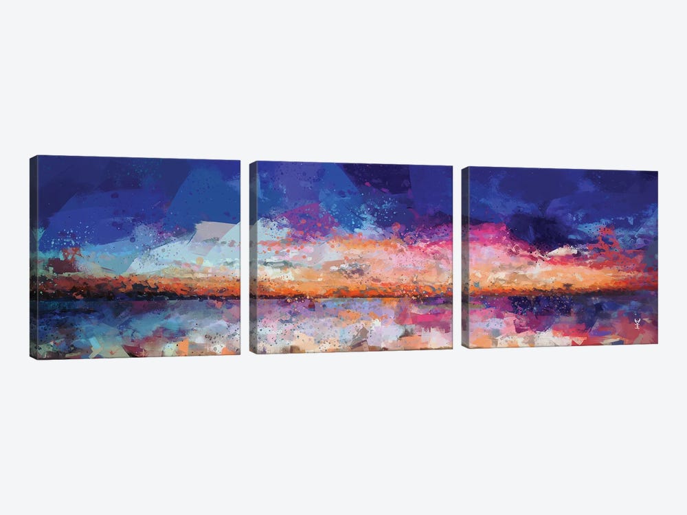 Sunset Seascape II by Van Credi 3-piece Canvas Art Print