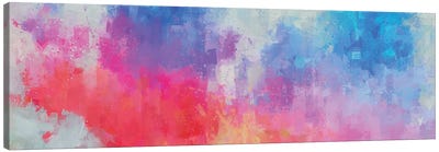 Pink, Red, and  Blue Abstract Canvas Art Print - Van Credi