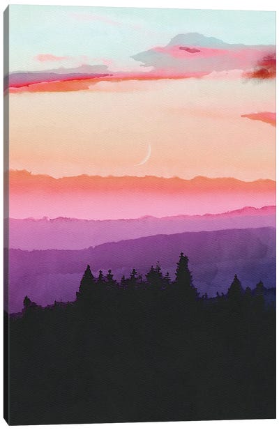Forest Skyline Canvas Art Print - Van Credi