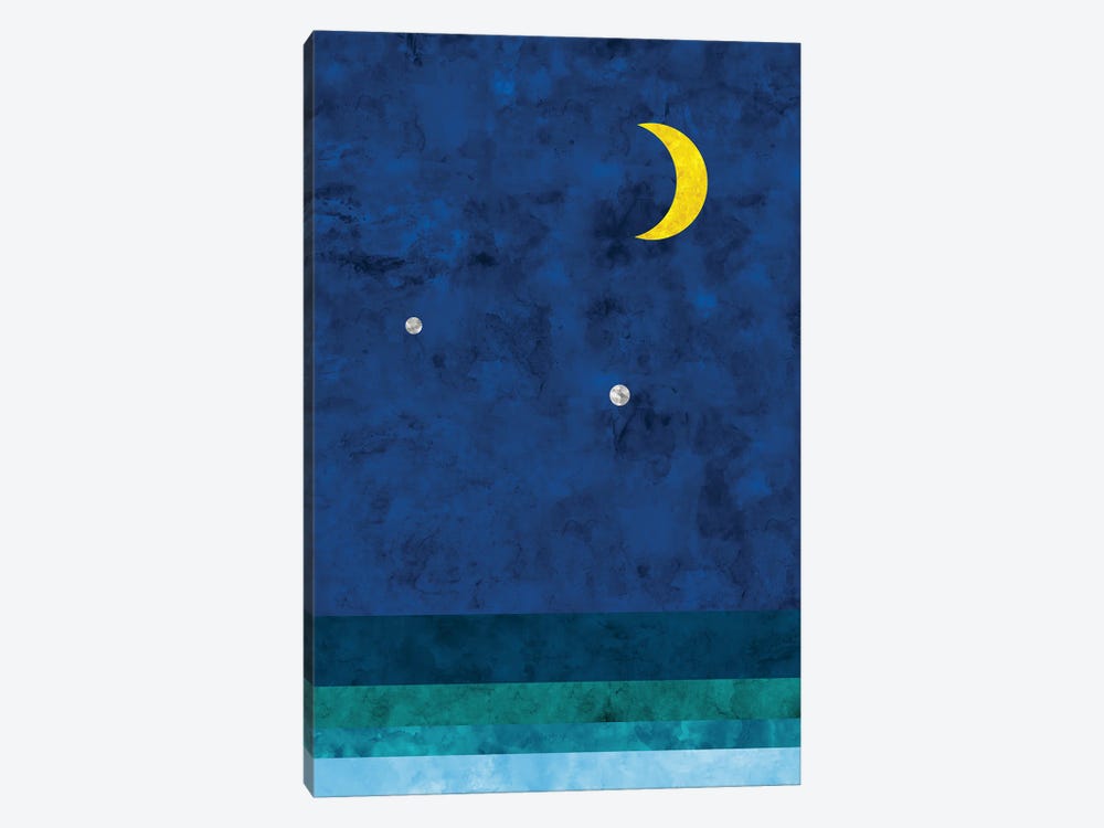 Moon And Sea by Van Credi 1-piece Art Print