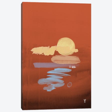 Burnt Orange Sunset Canvas Print #VCR43} by Van Credi Canvas Art Print