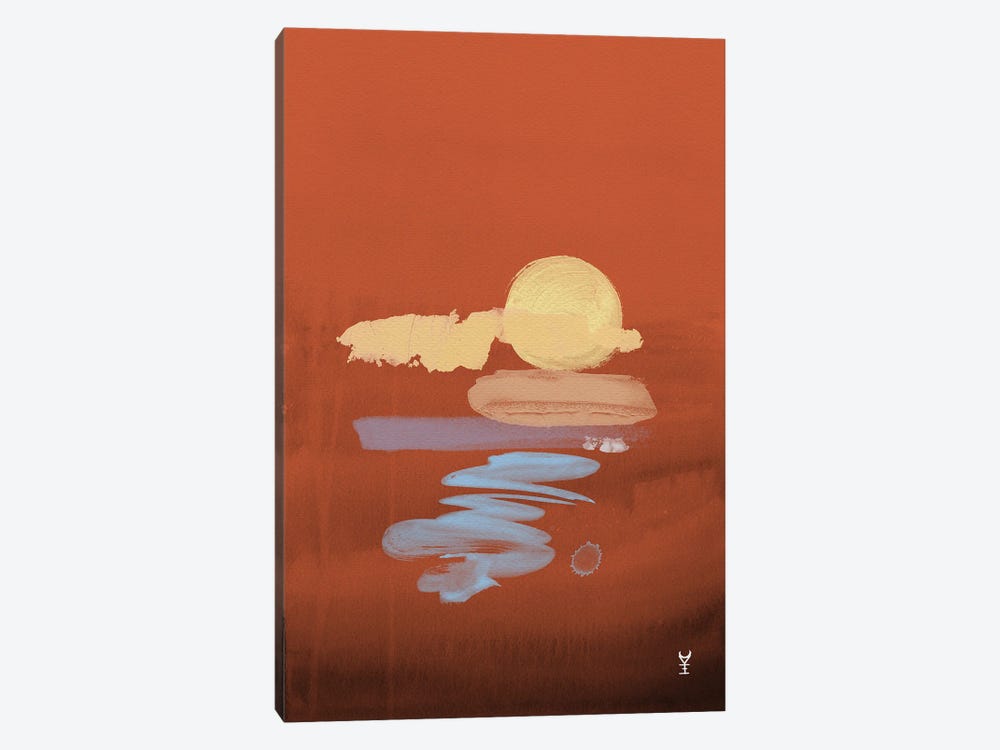 Burnt Orange Sunset by Van Credi 1-piece Canvas Artwork
