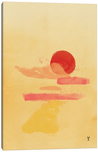 Yellow Sunrise Canvas Art Print - Van Credi