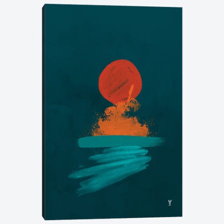 Blue Sunset Canvas Print #VCR45} by Van Credi Canvas Wall Art