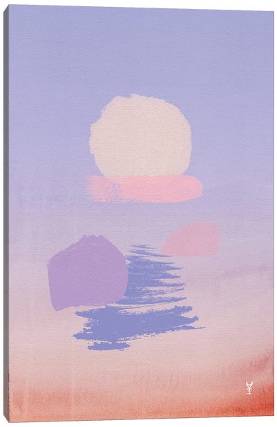 Morning Bliss Canvas Art Print - Purple Abstract Art