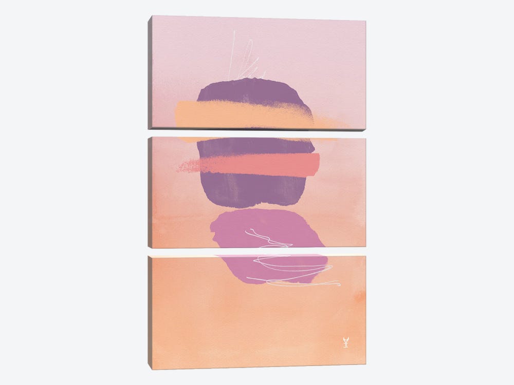 Purple Sunrise by Van Credi 3-piece Canvas Art Print