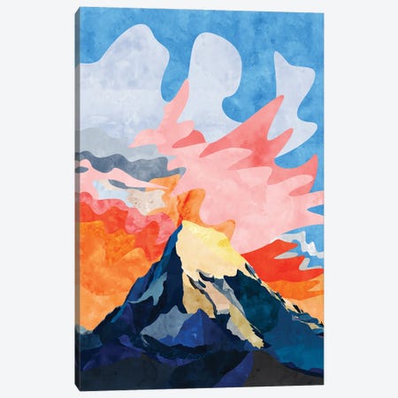 Mountain at Sunset Canvas Print #VCR5} by Van Credi Art Print
