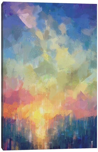 Sunrise In The City Canvas Art Print - Colorful Abstracts