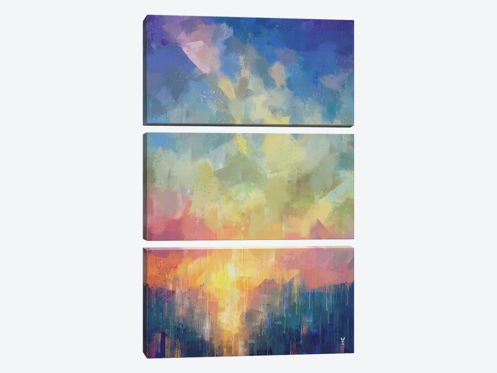Sunrise In The City 3-piece Canvas Print