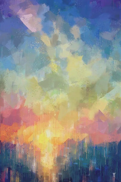 Colorful Abstracts: Sunrise In The City by Van Credi