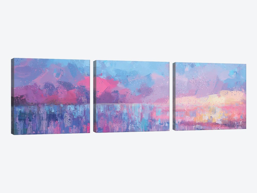 Abstract Sunrise by Van Credi 3-piece Canvas Print