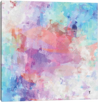 Bubblegum Abstract Canvas Art Print - Van Credi