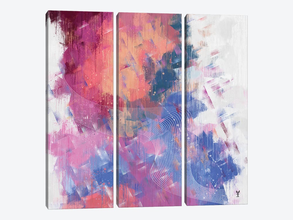 Abstract Waves by Van Credi 3-piece Canvas Art Print