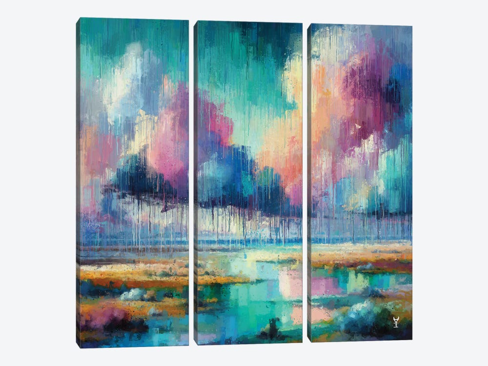Whispers Of Sky And Water (Collection 3 Of 7) by Van Credi 3-piece Canvas Print